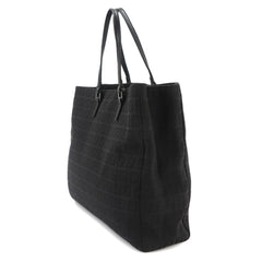 Fendi Zucchino Tote Handbag, Canvas and Leather, Black, 8BH133, Gunmetal Hardware — Like New