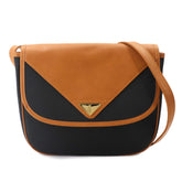 Yves Saint Laurent Shoulder Handbag, Leather, Black/Brown, Gold Hardware — Like New