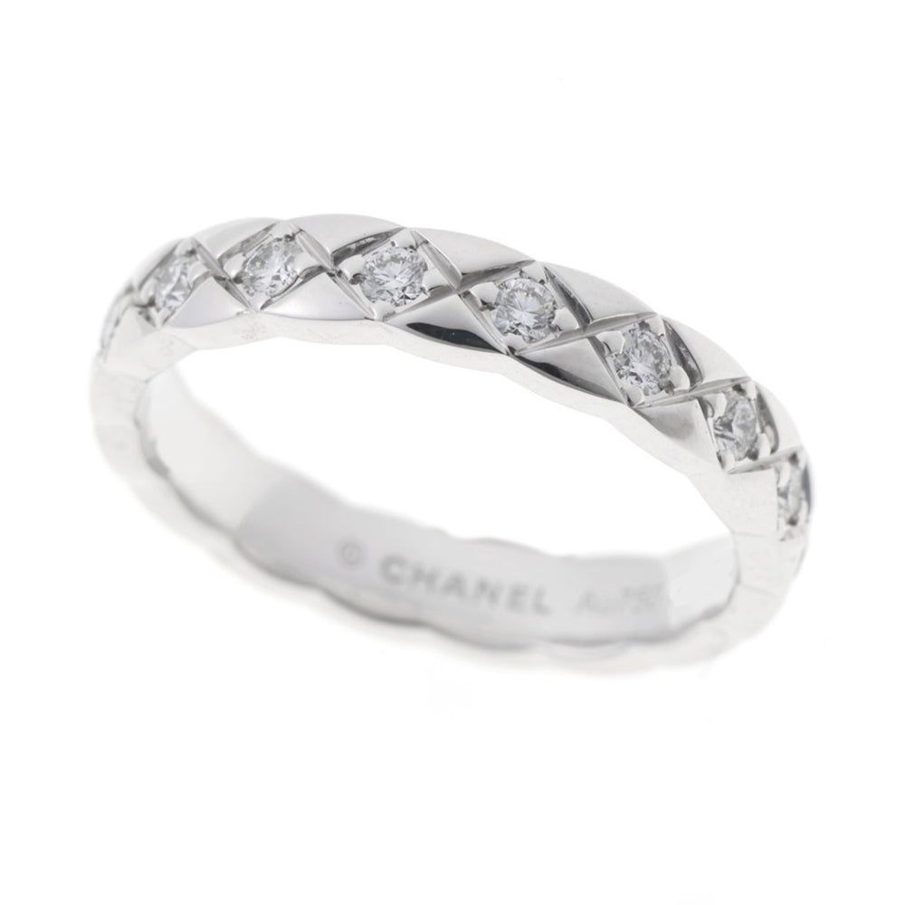 Chanel Coco Crush Collection Ring Mini Model Full Diamond J11871 750 18KWG #8 — Like New