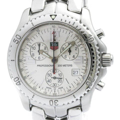 TAG HEUER Link Chronograph Steel Quartz Mens Watch CT1112 Polished — Very Good