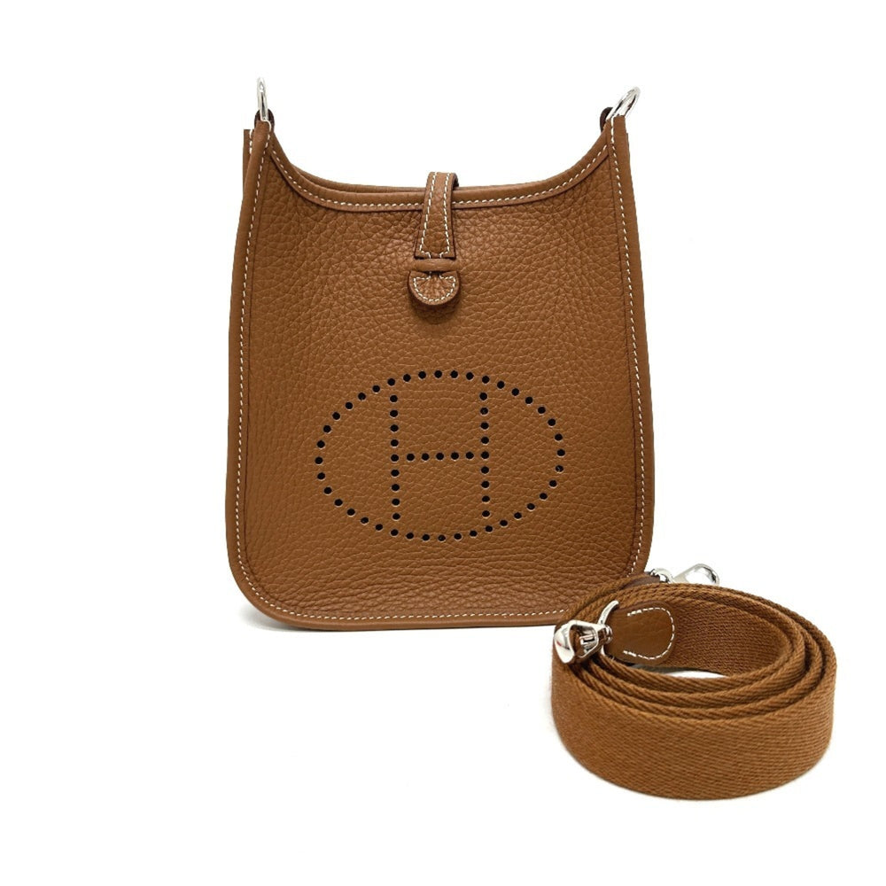 HERMES Evelyn TPM Crossbody Bag Pochette Shoulder Taurillon Clemence Women's Gold — New - Store Return