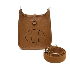 HERMES Evelyn TPM Crossbody Bag Pochette Shoulder Taurillon Clemence Women's Gold — New - Store Return