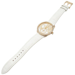 Hermes Arceau Grande Turarara Bride et Maure Watch, 18K Pink Gold (PG), Diamond, Leather Strap, Women's, White (AR12.671) — Very Good