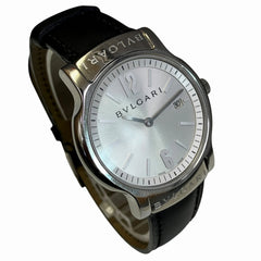 Bulgari BVLGARI Solo Tempo watch, total weight 38.1g, stainless steel, genuine leather strap, quartz movement, ST35S — Good