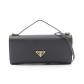 Prada PRADA Triangle Logo 2-Way Shoulder Bag/Handbag, Saffiano Leather, Women's, Black, 1MT042 — New - Store Return