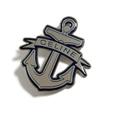 Celine Men's Women's Brooch Badge Anchor Marine Blue — Like New