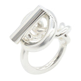 Hermes Croisette GM Ring - Sterling Silver 925 Women's Silver-tone Jewelry — Like New