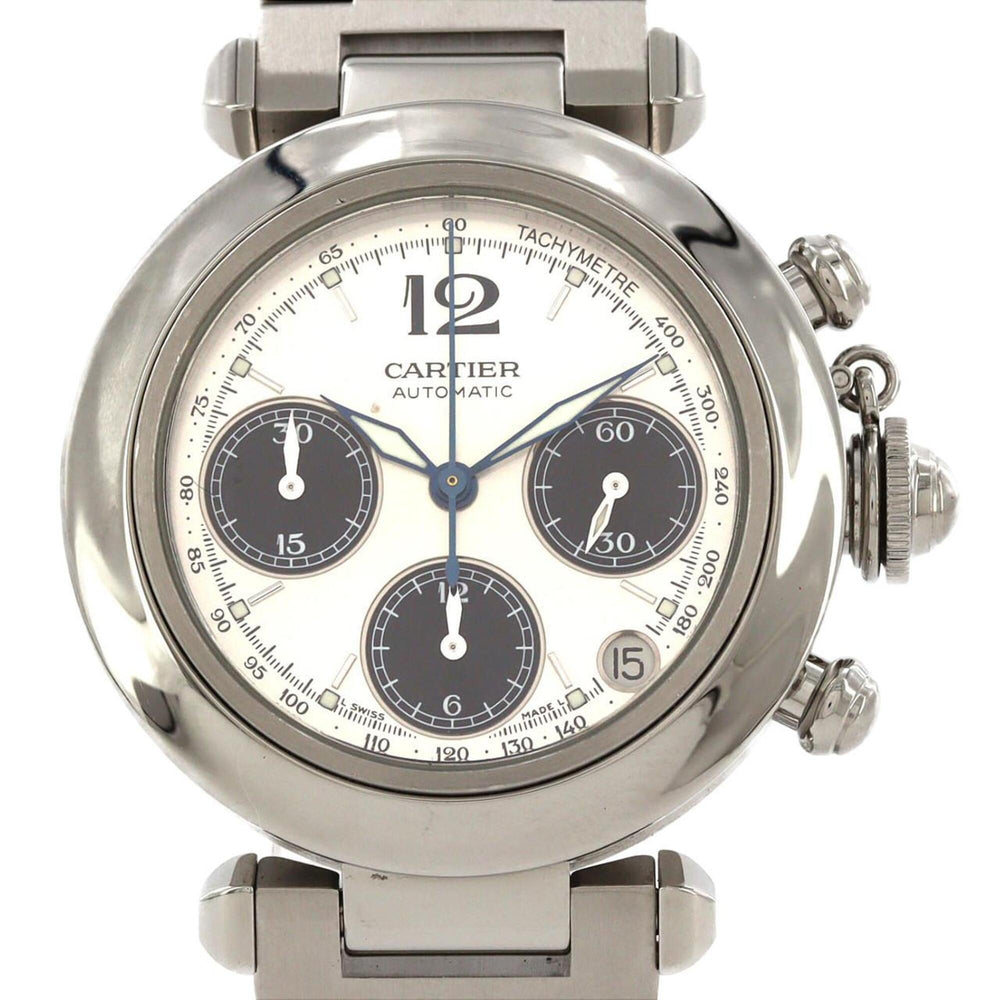 Cartier Pasha C Chronograph W31048M7 Stainless Steel Automatic Watch — Very Good