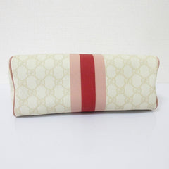 GUCCI Sherry Line GG Pattern Clutch Bag/Second Bag 189818 White/Pink Women's — Like New