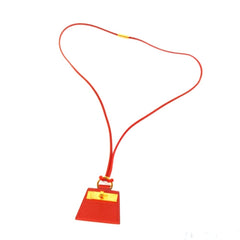 HERMES Mon Petit Kelly PM Necklace in Swift Cuivre Brown, Women's, Like New — Like New