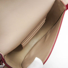 Salvatore Ferragamo Gancini AU-22 D522 Women's Leather Shoulder Bag Red Color — Like New