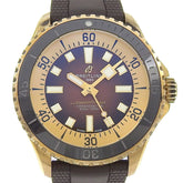 BREITLING Super Ocean Automatic 44 Watch cal.SW200-1 N17376201Q1S1 x Rubber Bronze Brown Dial Men's — Very Good