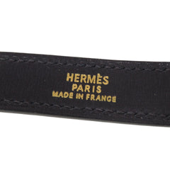 Like New Hermes Glove Holder, Box Calf Leather, Navy, Gold Hardware, Charm, 0119 HERMES — Like New