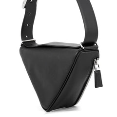 Prada Triangle Shoulder Bag, Saffiano Leather, 2VL039, PRADA Body Black, Handbag — Like New