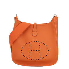 Hermes Evelyne 3 PM Shoulder Bag, Feu, Taurillon Clemence Leather, B Stamp, HERMES, Evelyne, Handbag, Women's, HERMES — Like New