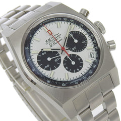 Zenith Chronomaster Revival El Primero Watch 50th Anniversary Limited Edition Model 03.A384.400 Stainless Steel Automatic Chronograph White Dial Men's — Very Good
