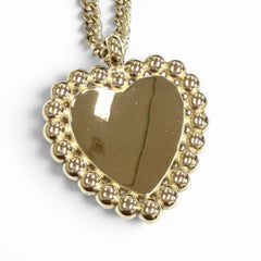 CHANEL B25 Coco Mark Pearl Heart Pendant Necklace, Black, White, Gold Hardware, Made in Italy, Women's, with Box and Dust Bag — Like New