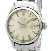 ROLEX Oyster Perpetual Date 6516 Steel Automatic Ladies Watch Vintage — Good