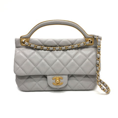 Chanel 2WAY Crossbody Shoulder Shoulder Bag gray GoldHardware — Like New