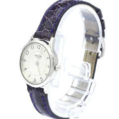 HERMES Slim D'Hermes Steel Quartz Ladies Watch CA2.110 Polished — Very Good