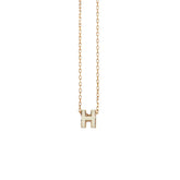 Hermes Mini Pop H Necklace, White Gold — New - Store Return