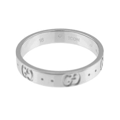 Gucci Icon Ring #18, 18K WG (White Gold 750) — Like New