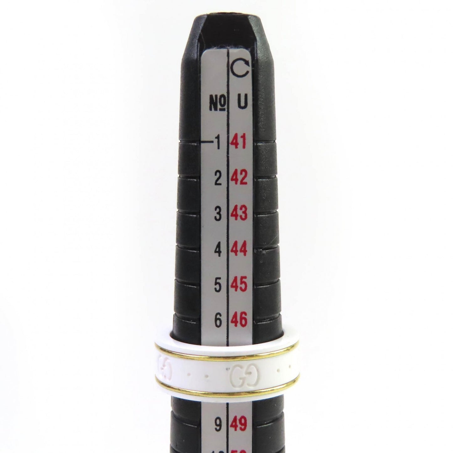 GUCCI Icon Ring, 18K White Gold, Ceramic, 4.5g, Made in Italy, Approx. Japanese Size, Includes Case, Women's