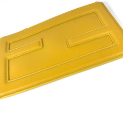 FENDI 7N0114 Pouch Clutch Bag Leather Women's Yellow — New - Store Return