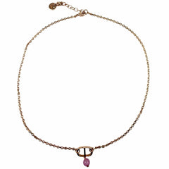 Christian Dior DIOR N1390PTCPL Petit CD 1P Diamond Resin Pearl Necklace Rose Gold with Box and Dust Bag for Women — Like New