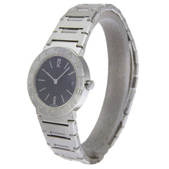 Bvlgari Watch BB26SS Stainless Steel Quartz Analog Display Black Dial Women's — Good