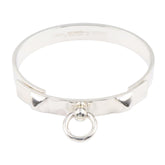 Hermes HERMES Corriendo Cyan Bracelet PM LG Bangle Accessory Silver 925 Women's Tone H115424B 00ST — Like New