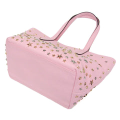 Jimmy Choo Sophia Small Men,Women Leather Studded Tote Bag Pink — Like New