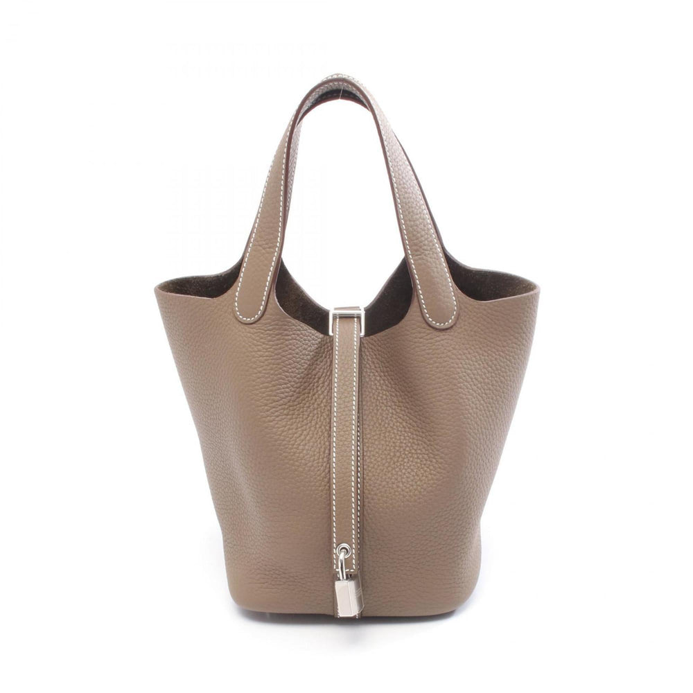 Hermes Hermès Picotin Lock PM handbag in Taurillon Clemence leather, gray for women — New - Store Return