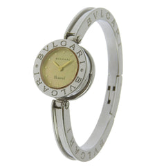 BVLGARI Bzero1 BZ22S Women's Stainless Steel Quartz Analog Watch with Brown Shell Dial — Good