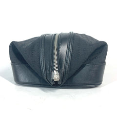 Christian Dior Dior Second Bag Pouch Canvas Leather Men Women Black — Like New