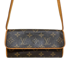 LOUIS VUITTON Louis Vuitton Pochette Twin PM Monogram Shoulder Bag M51854 Brown Women's — Like New