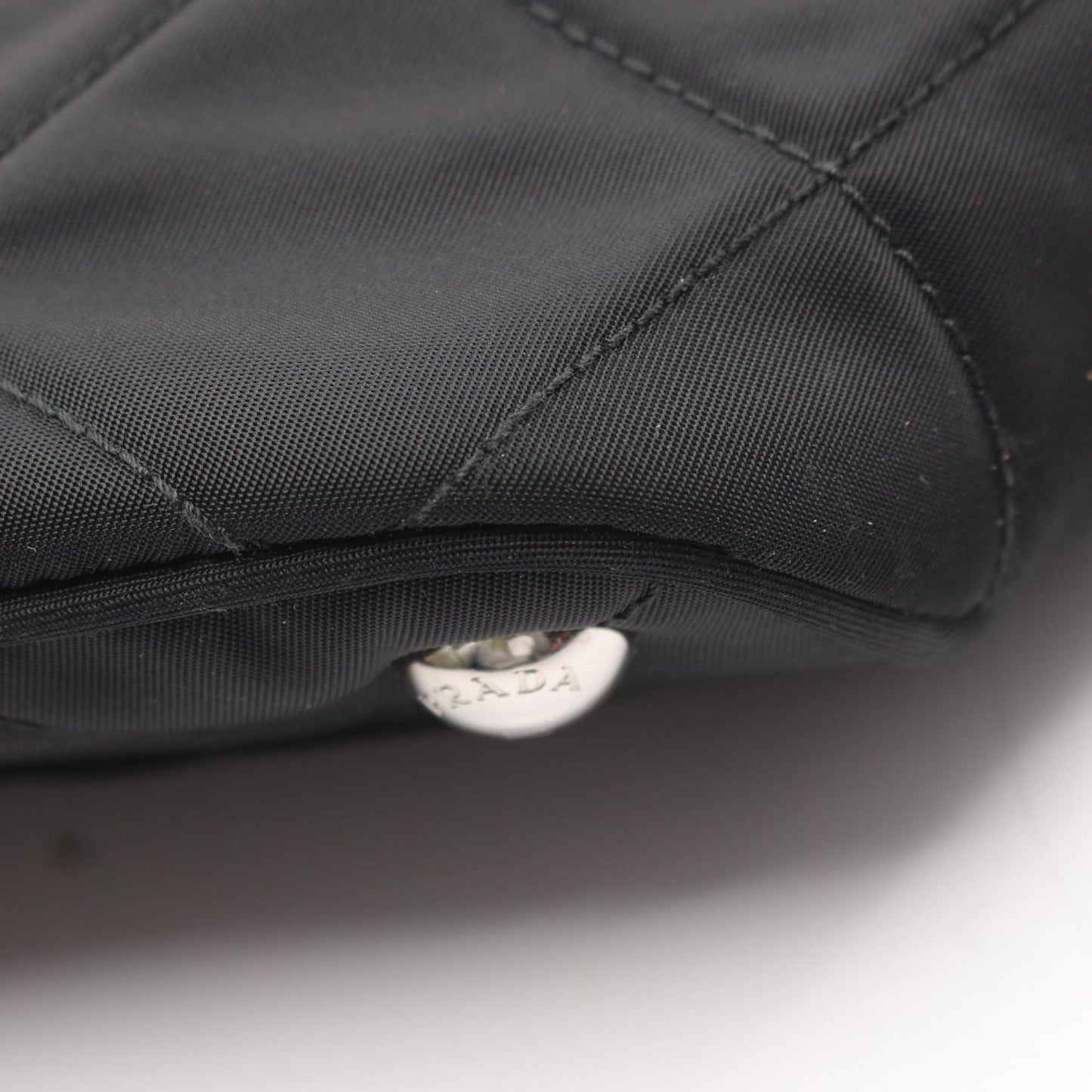 Prada TESSUTO IMPUNTU Tote Bag in Nylon and Saffiano Leather, Black, Women's, 1BG740