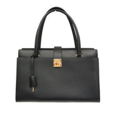 Salvatore Ferragamo Gancini DY-21 E525 Women's Leather Tote Bag Black — Like New