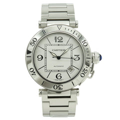 Cartier Pasha Seatimer, silver dial, automatic transmission, men's watch, W31080M7 — Very Good