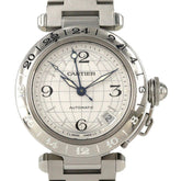 Cartier Pasha C GMT W31078M7 Stainless Steel Automatic Watch — Very Good