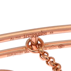 Hermes Hermès #48 Chaine d'Ancre Chaos Women's Ring in 750 Pink Gold — Like New