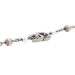 Chanel Necklace Coco Mark Faux Pearl Rhinestone C25B CHANEL Women's NECKLACE — Like New