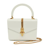 Gucci Sylvie 1969 Acrylic Mini 589482 Women's Acrylic Handbag,Shoulder Bag White — Like New