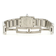 Cartier Tank Française SM Diamond WE110006 Silver Dial Women's Watch — Good