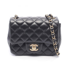 Chanel Mini Matelassé Shoulder Bag/Handbag, Lambskin Leather, Women's, Black (A35200) — New - Store Return