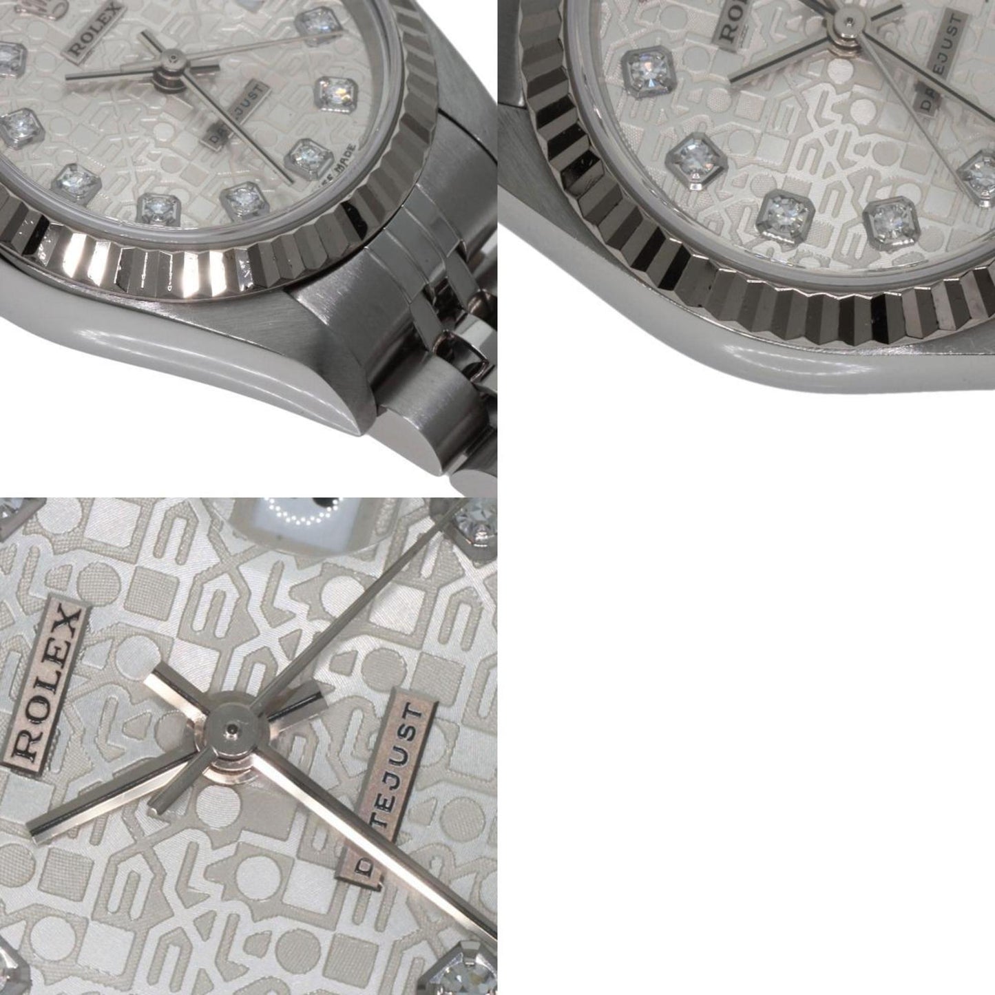 Rolex 79174G Datejust 10P Diamond Watch Stainless Steel SS K18WG Ladies ROLEX