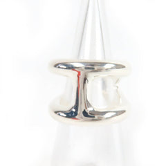 HERMES Osmoz GM Ring, AG925 Silver, Size 50, Approximately Japanese Size, Includes Box, Made in Italy, Weight 14.9g, Women's — Like New
