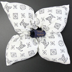 Louis Vuitton Fleur Piqué Scrunchie M96838 White 100% Silk Hair Clip LV Women's LOUIS VUITTON — Like New