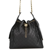 Chanel Chain Shoulder Bag CHANEL25 Large Coco Mark Matelassé Caviar Skin AS5553 CHANEL Black Handbag Women's — Like New