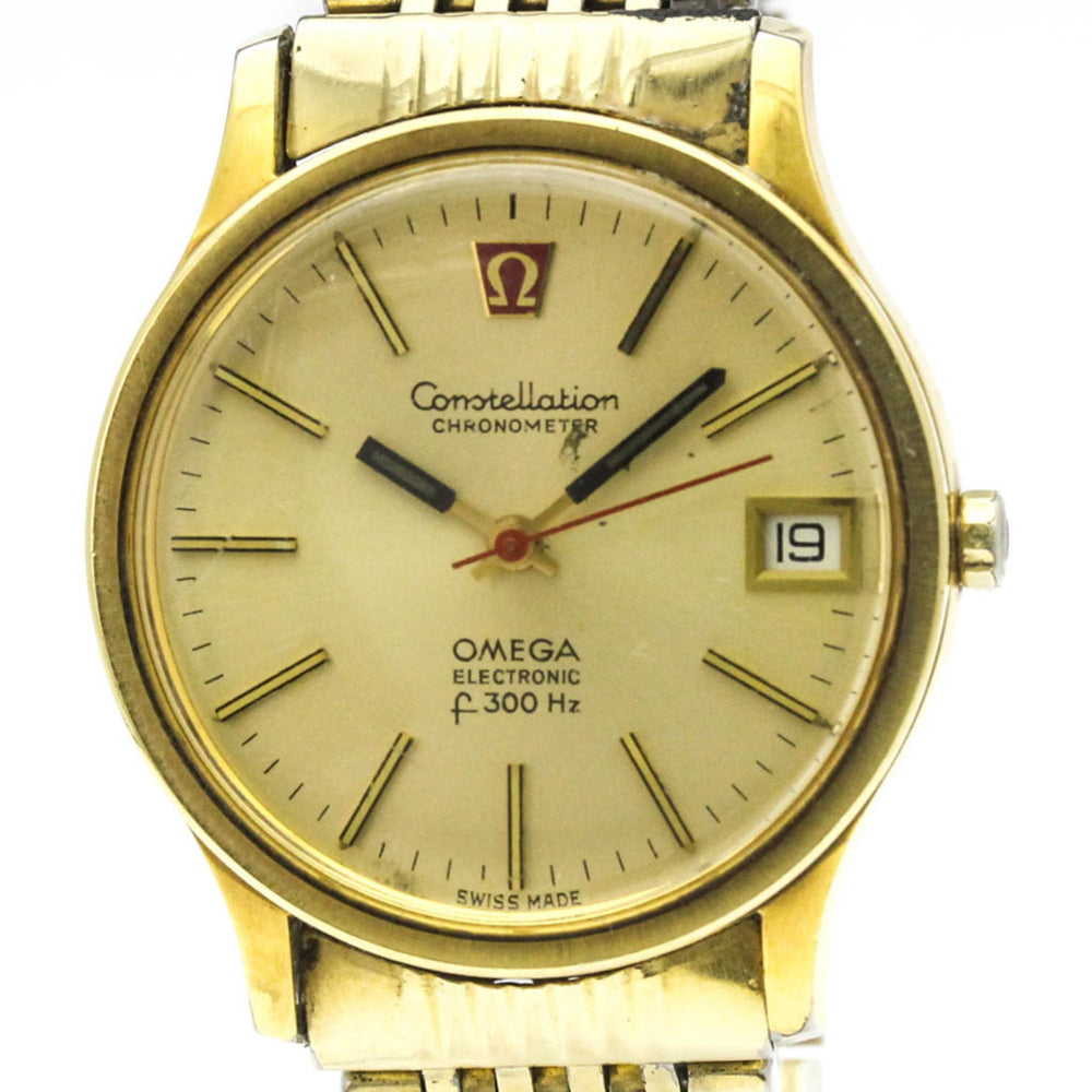 OMEGA Constellation Electronic f300Hz Gold Plated Quartz Watch 198.0003 — Good